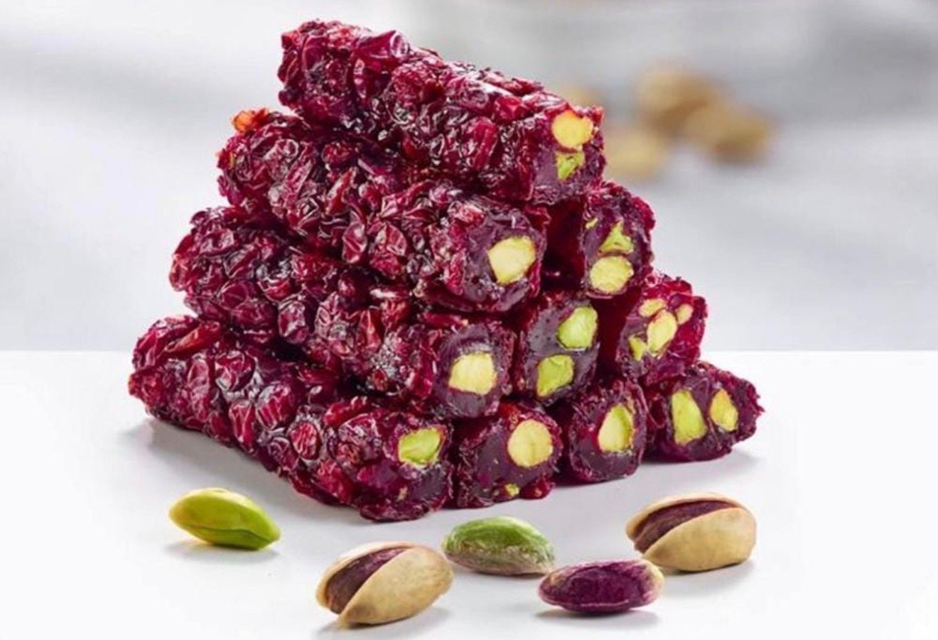 Pomegranate pistachio Turkish delight